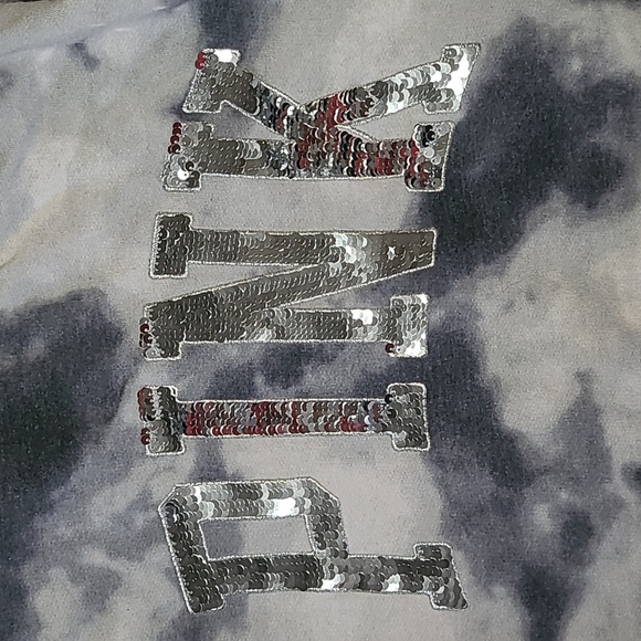 RARE PINK Victoria's secret black and white sequin reversible zip up - Picture 7 of 16